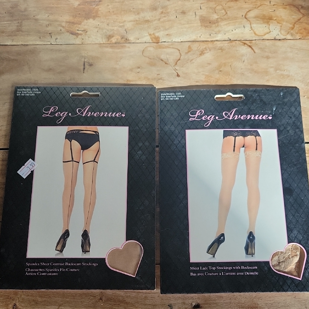 Leg Avenue 2 Pair Nude Stockings
